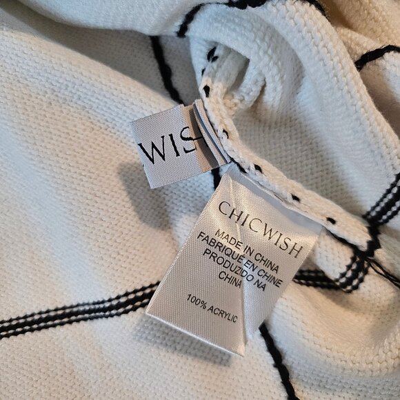 Chicwish Warm Welcome Grid Turtleneck Sweater Dress - M - Picture 8 of 9